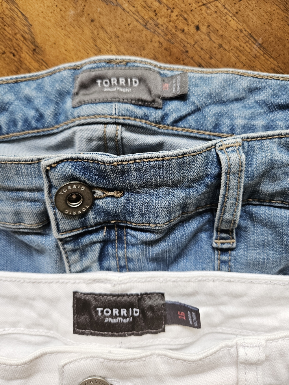 TORRID Denim Jeans - Light Blue & White 2 Pair For 1 Low Price